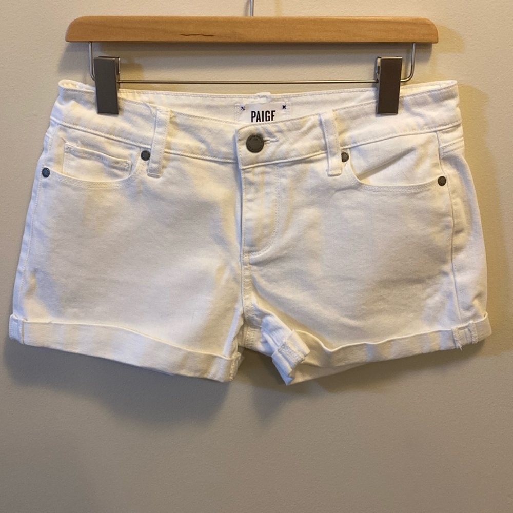 PAIGE white Denim Shorts Size 27